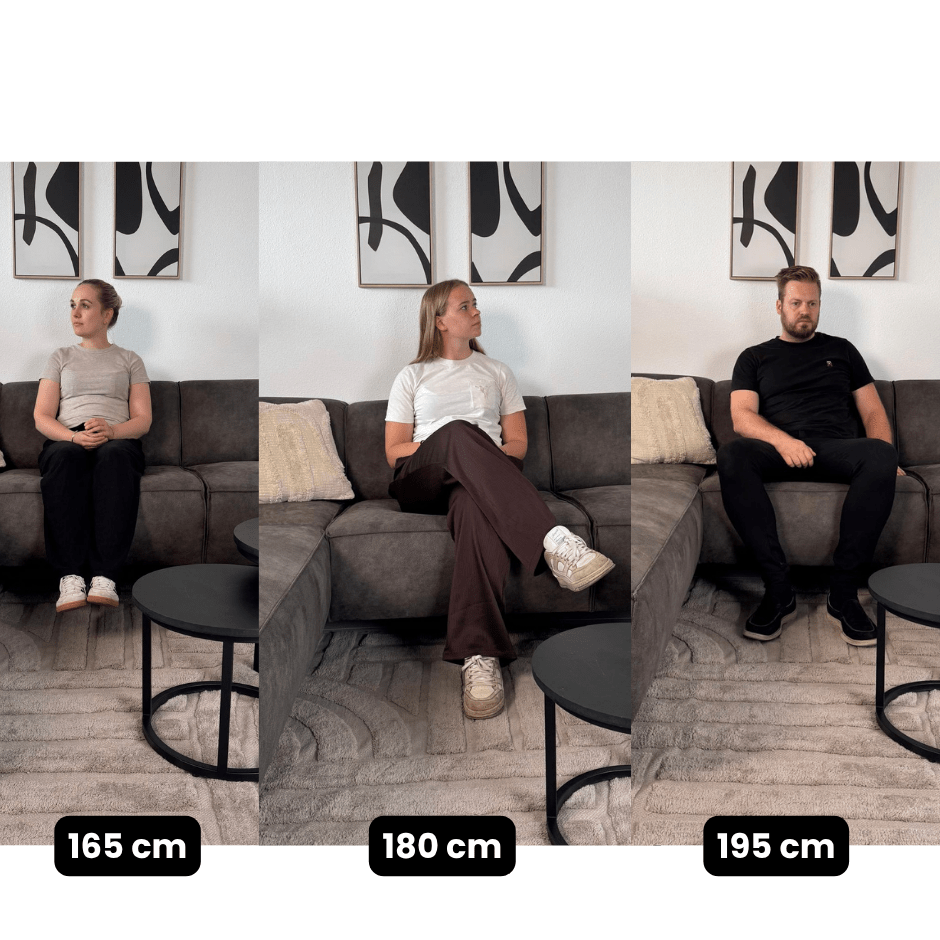 Divano angolare industriale in ecopelle cognac Brisbane - sinistra