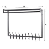 Appendiabiti Kym 20-Ganci Grigio Scuro - Con asta