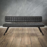 Divano sala da pranzo Madrid DH Interior Nero LxLxH 186x44x22 Pelle artificiale Foto ambientale vista frontale