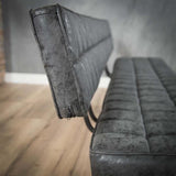 Divano sala da pranzo Madrid DH Interior Nero LxLxH 186x44x22 Ecopelle Atmosfera foto dettaglio