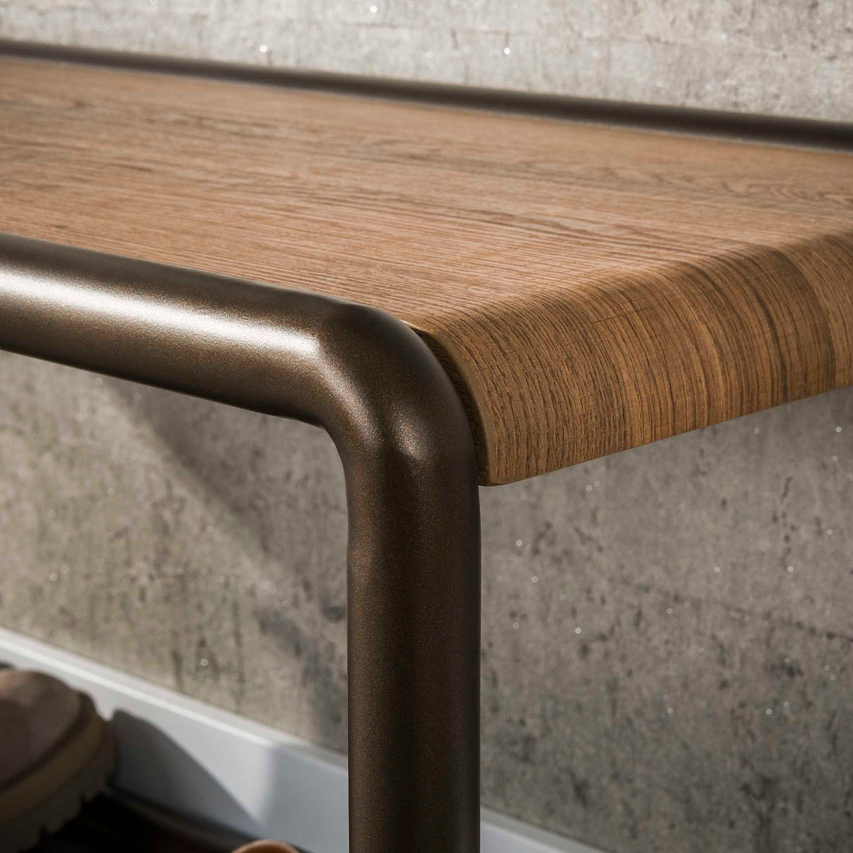 Garderobemeubelen - Schoenenbank Senna Drift brown 80x35 cm - Dimehouse