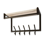 Appendiabiti da parete Aria 2x5 ganci Melaminico Travertino color Bronzo