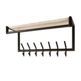 Appendiabiti da parete Aria 2x7 ganci Melaminico Travertino color Bronzo