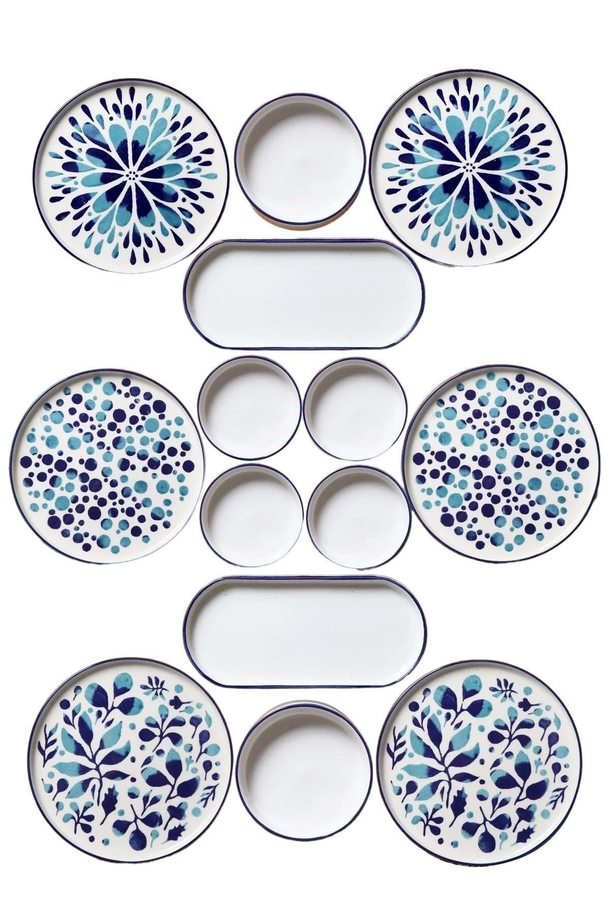 MCH09211 Blu Bianco 100% CERAMICA larghezza 19 cm
