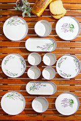 Lavanta 14 Bianco Viola Verde 100% CERAMICA larghezza 19 cm