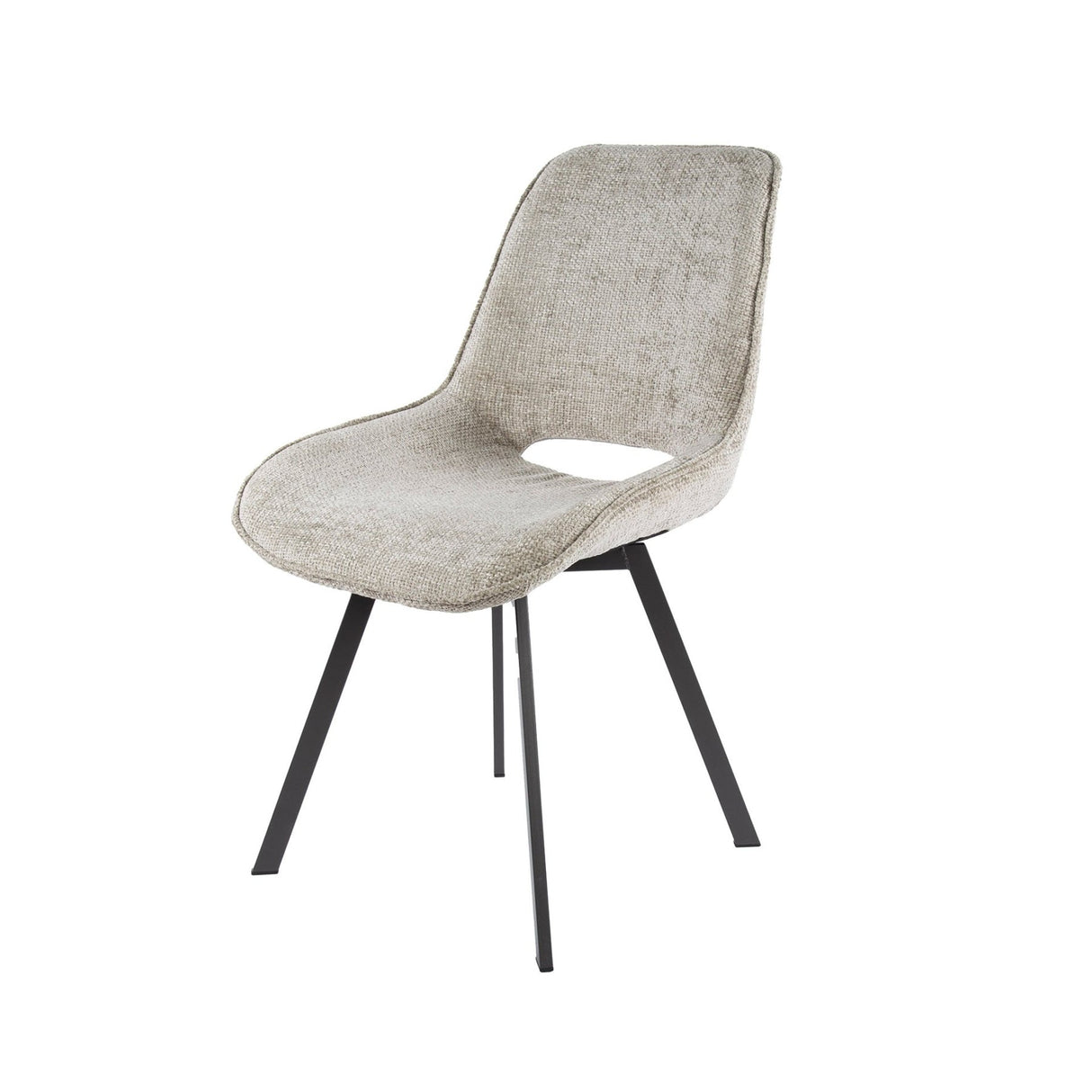 Eetkamerstoelen - Set van 4 eetkamerstoelen Riviera Rich zand draaibaar - Dimehouse