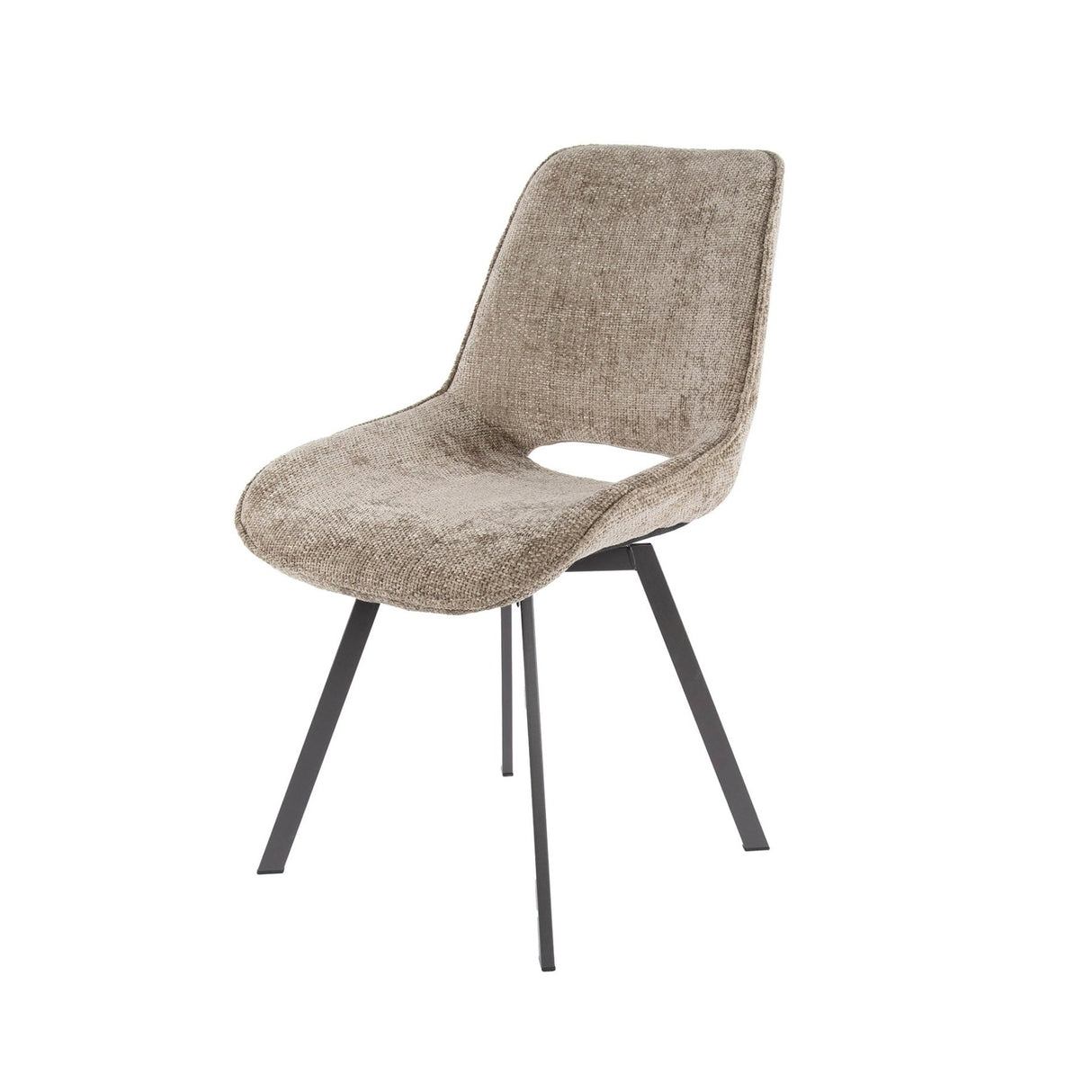 Eetkamerstoelen - Moderne Eetkamerstoel Riviera Rich Champagne Draaibaar Zonder Armleuningen - Dimehouse