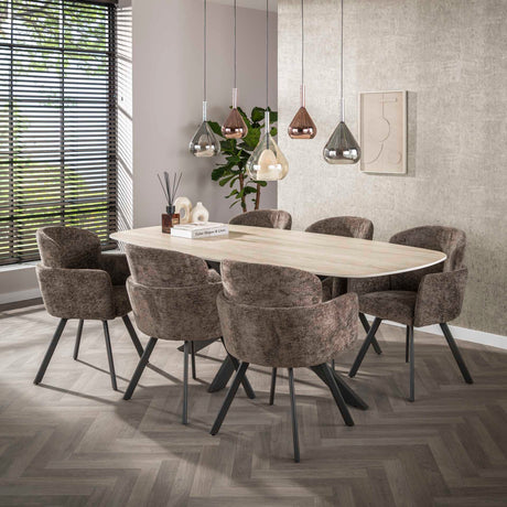 Set di 2 sedie moderne per sala da pranzo Luma Hoven Rich Taupe