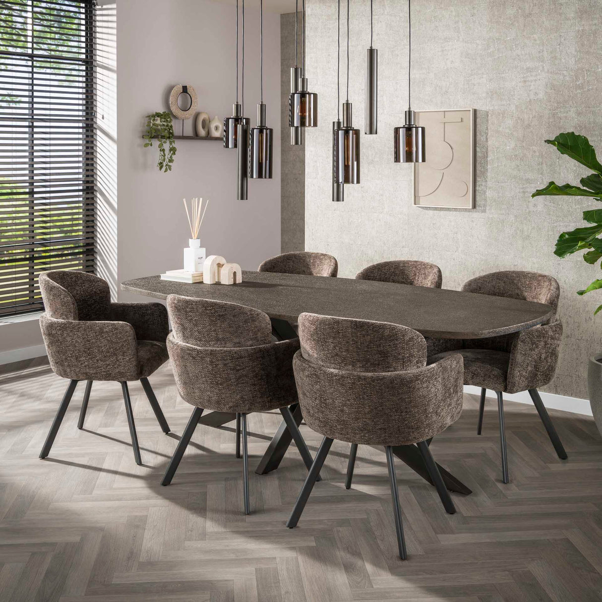 Set di 2 sedie moderne per sala da pranzo Luma Hoven Rich Taupe