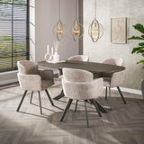 Eetkamerstoelen - Set van 2 Moderne eetkamerstoelen Luma Hoven Rich Zand - Dimehouse