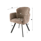 Set di 2 sedie da pranzo moderne Luma Hoven Rich Champagne