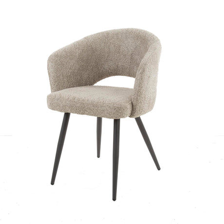 Sedia da sala da pranzo moderna in tessuto Sand Cargo Bouclé