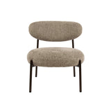 Fauteuils - Ronde Scandinavische fauteuil beige gemêleerde stof Nova - Dimehouse