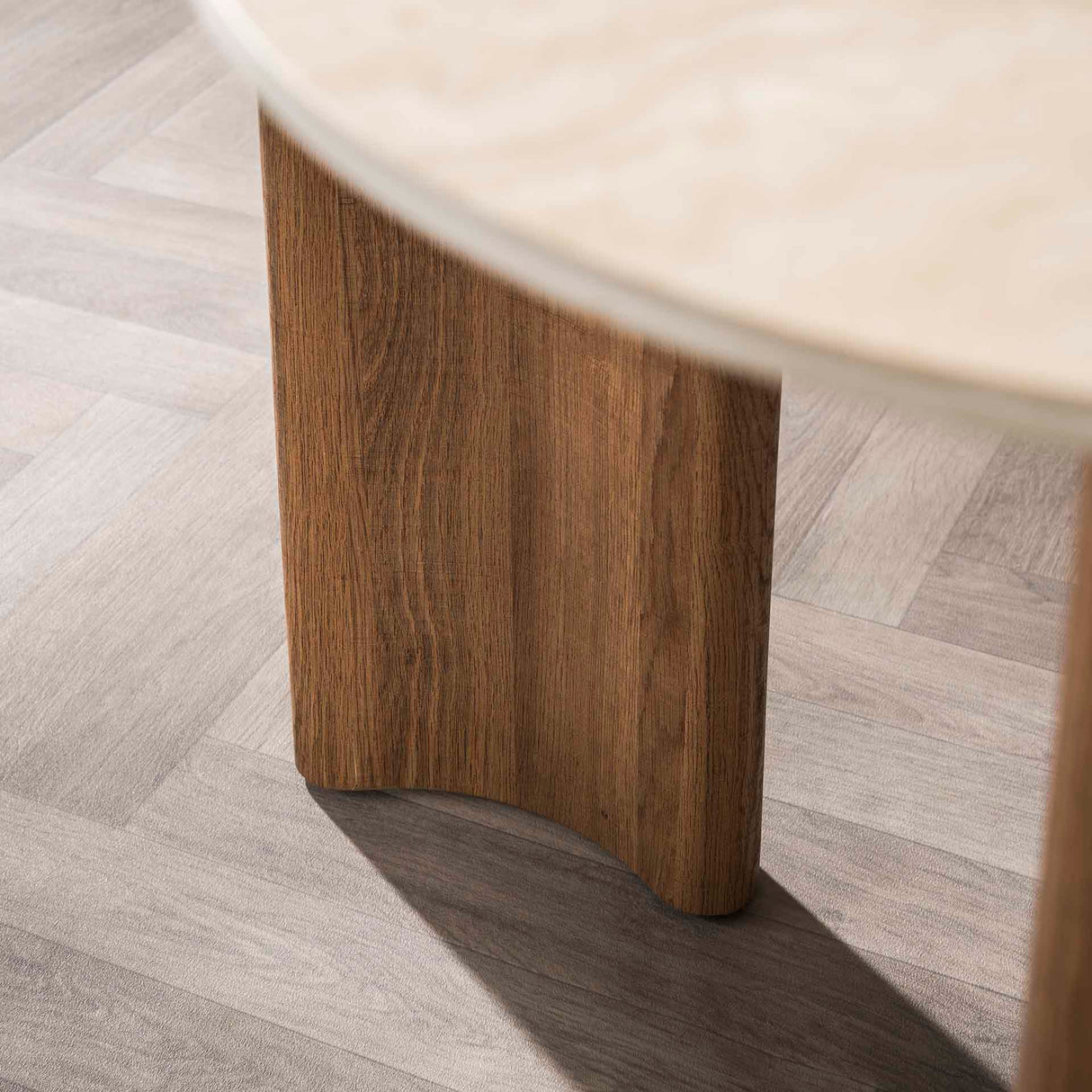 Eettafels - Eettafel Jimi Curvo Keramiek Travertin 180 cm - Dimehouse