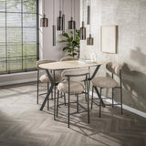 Bartafels - Archon Moderne Deens Ovaal Bartafel Keramiek Travertin 140 cm - Dimehouse