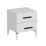 Nachtkastjes - Nachtkastje Kale Wit Melamine 50x56x47 cm - Dimehouse