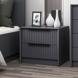 Comodino Kale Luxe Melaminico Antracite 45x53x45 cm