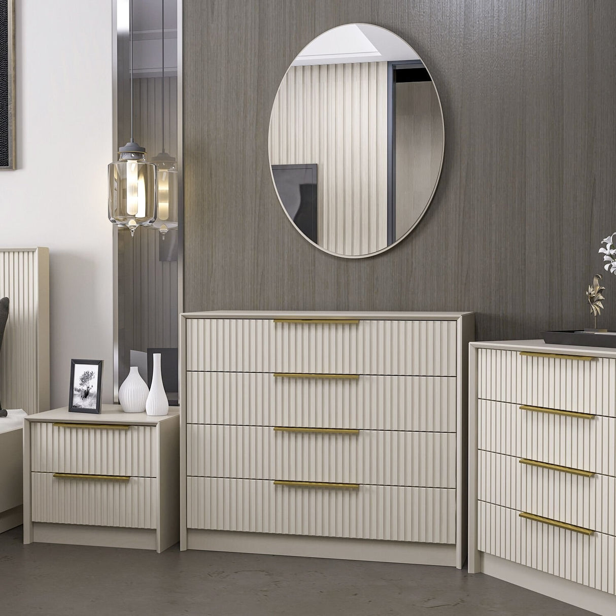 Ladekasten - Ladekast Kale Luxe Steen Melamine 100x85x45 cm - Dimehouse