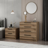 Ladekasten - Ladekast Kala Plus Walnoot Melamine 73x77x42 cm - Dimehouse