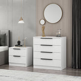 Ladekasten - Ladekast Kale Wit Melamine 72x77x42 cm - Dimehouse