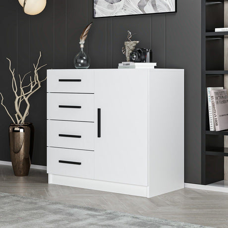 Ladekasten - Ladekast Kale Wit Melamine 90x85x47 cm - Dimehouse