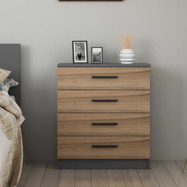 Ladekasten - Ladekast Kale Walnoot Melamine 70x42x79 cm - Dimehouse