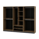 Armadio Elina Melaminico Antracite Oro 277x208x52 cm