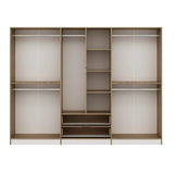 Armadio Elina Bianco Oro Melaminico 277x208x52 cm