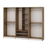 Armadio Elina Bianco Oro Melaminico 277x208x52 cm