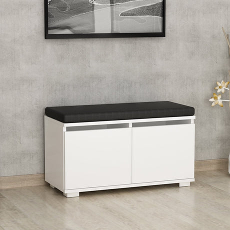 Schoenenkasten - Schoenenkast Drago Wit Melamine 80x42x35 cm - Dimehouse