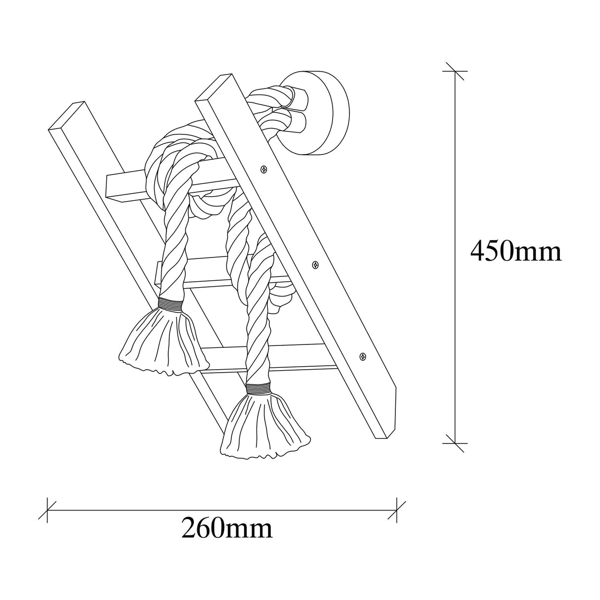 Lampada da parete Fjord in faggio naturale