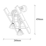 Lampada da parete Fjord in faggio naturale