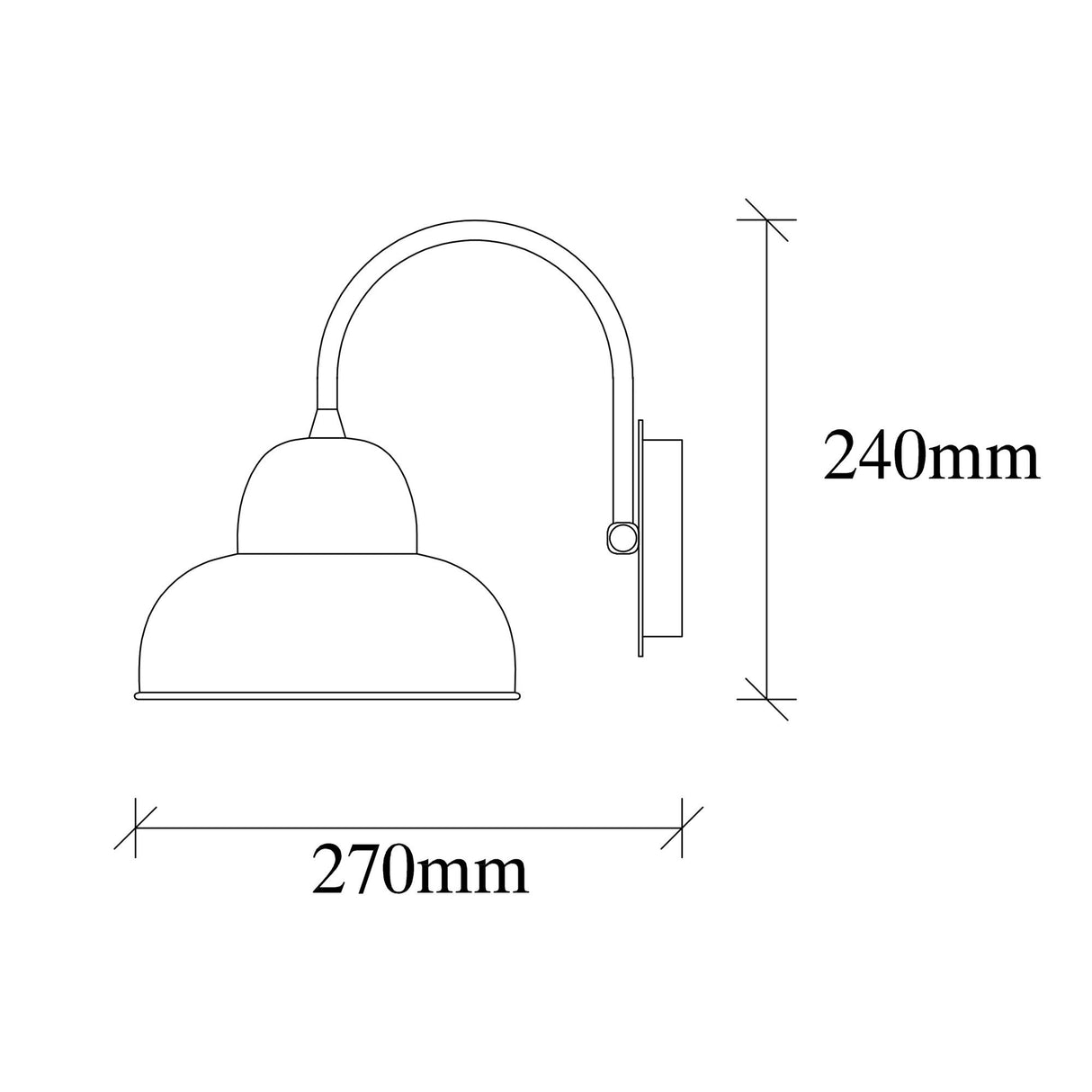Lampada da parete Gold Metal Allure