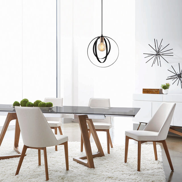 Hanglampen - Hanglamp 1 - lichts Zwart Metaal Thorn - Dimehouse