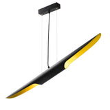 Lampada a sospensione in metallo nero Lyra