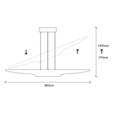 Lampada a sospensione in metallo nero Lyra