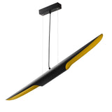 Lampada a sospensione in metallo nero Lyra