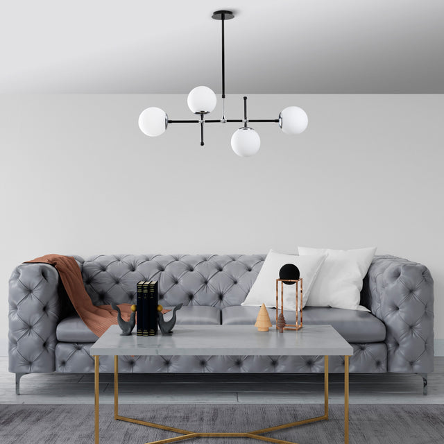 Hanglampen - Hanglamp Zwart Metaal Rosanna - Dimehouse
