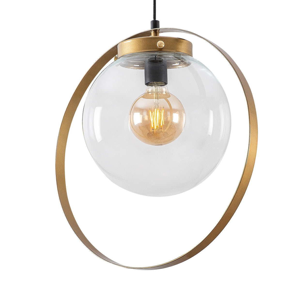 Hanglampen - Hanglamp Goud Glas Blazer - Dimehouse