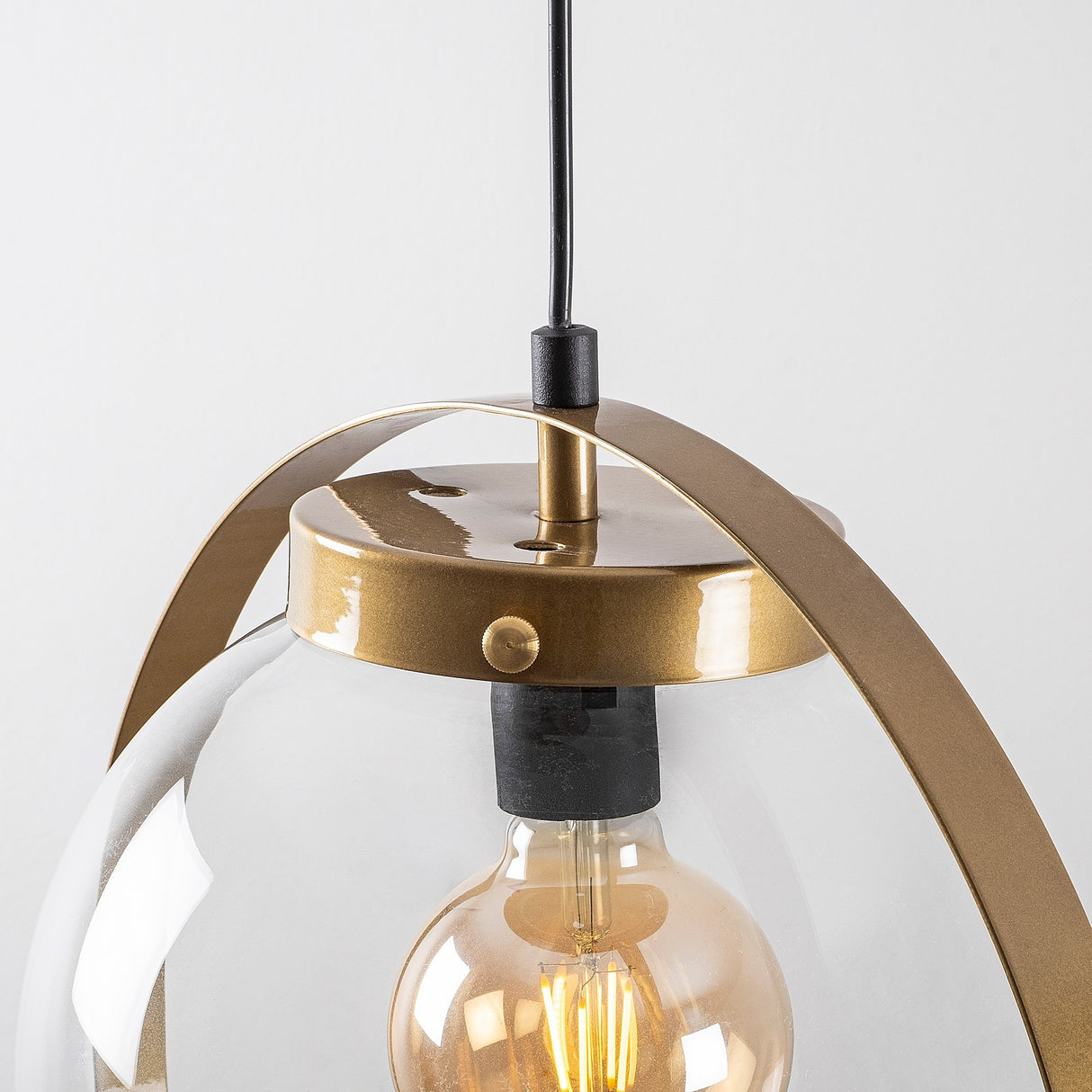 Hanglampen - Hanglamp Goud Glas Blazer - Dimehouse