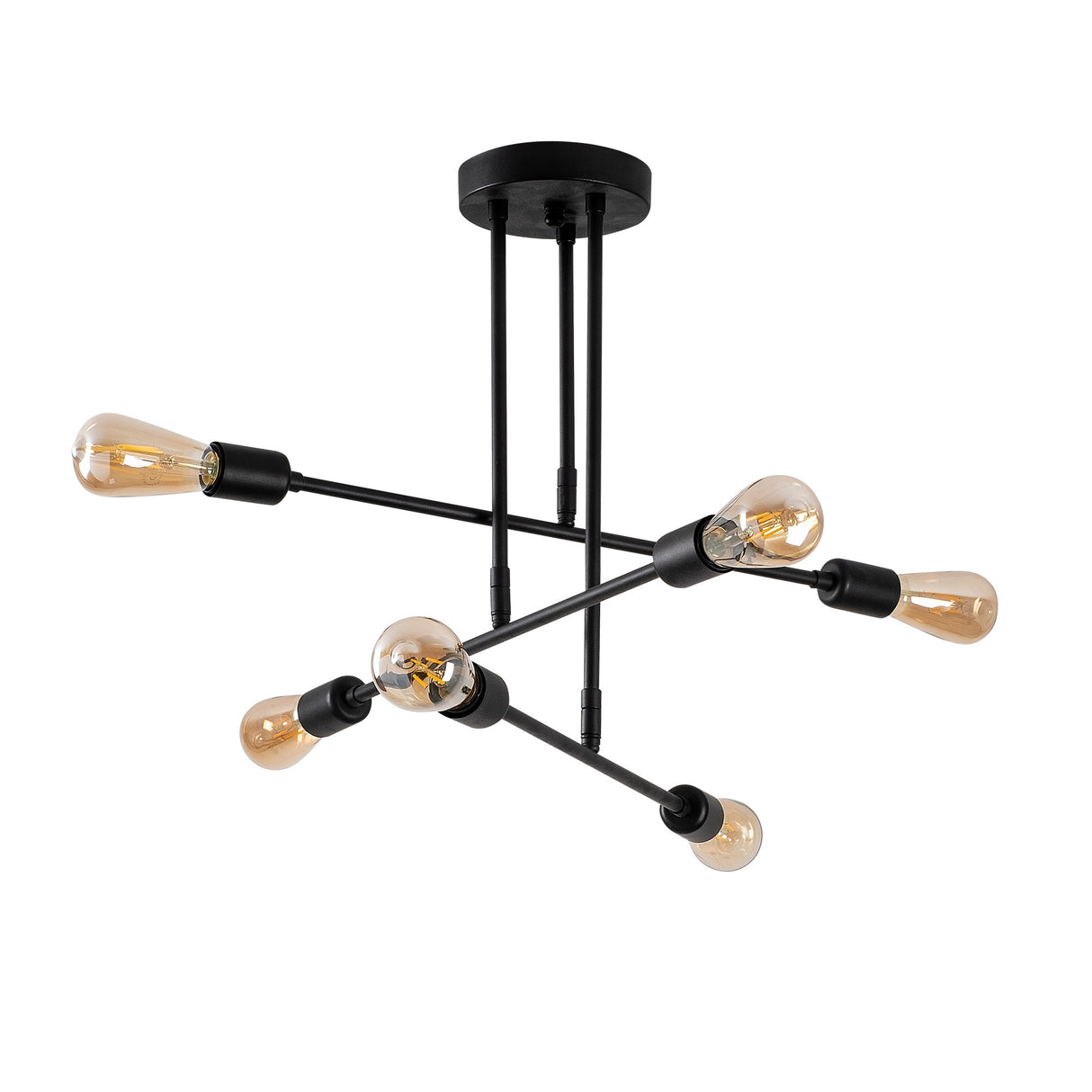 Hanglampen - Hanglamp Zwart Metaal Topaz - Dimehouse
