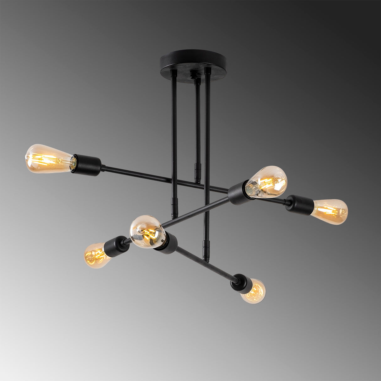Hanglampen - Hanglamp Zwart Metaal Topaz - Dimehouse