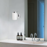 Lampada da parete in metallo bianco argento Oasis