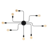 Hanglampen - Hanglamp 8 - lichts L Zwart Metaal Striker - Dimehouse