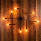 Hanglampen - Hanglamp 8 - lichts L Zwart Metaal Striker - Dimehouse