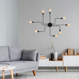 Hanglampen - Hanglamp 8 - lichts L Zwart Metaal Striker - Dimehouse