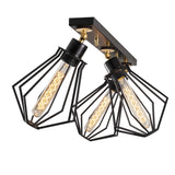 Hanglampen - Hanglamp 3 - lichts Zwart Goud Metaal Palisade - Dimehouse