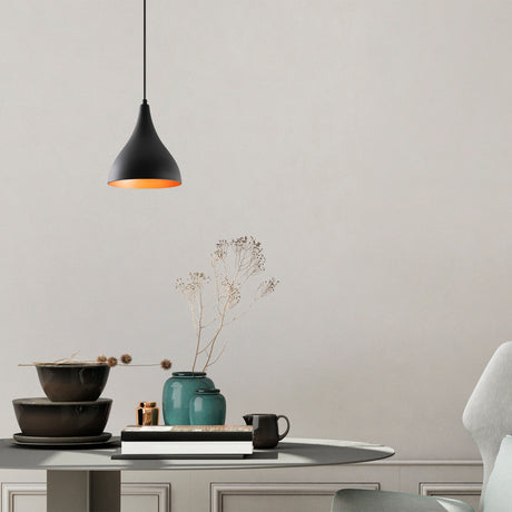 Lampada a sospensione 1 luce Black Drop Metal Allure