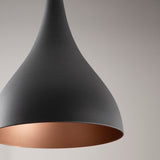 Lampada a sospensione 1 luce Black Drop Metal Allure