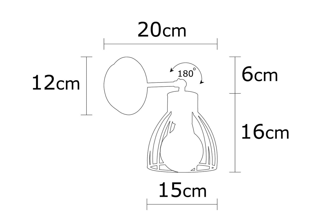 Wandlampen - Wandlamp Zwart Metaal Delano - Dimehouse